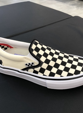 VANS Skate Slip-On经典黑白棋盘格一脚蹬专业滑板鞋VN0A5FCAAUH