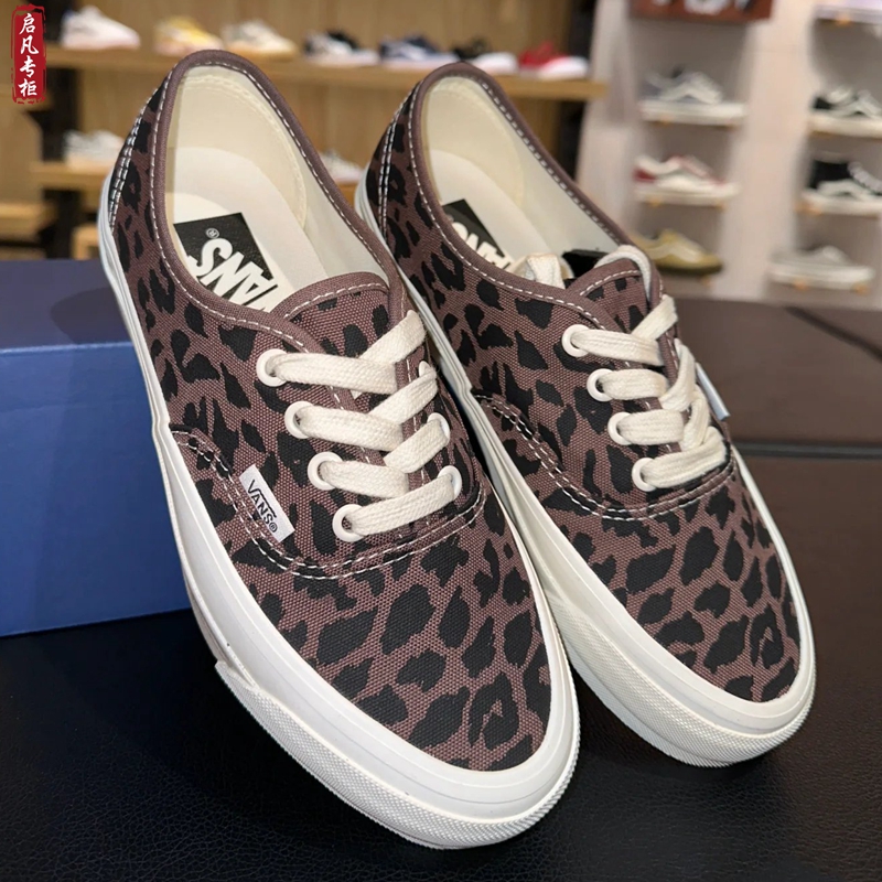 VANS豹纹Authentic帆布鞋男女鞋