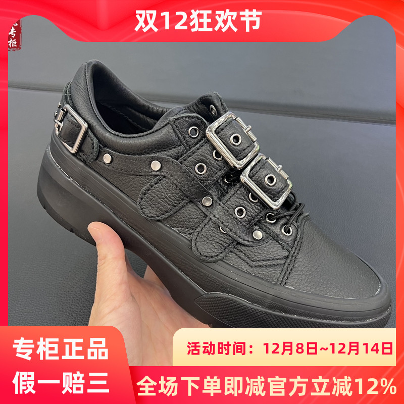 Vans黑色厚底朋克风增高鞋
