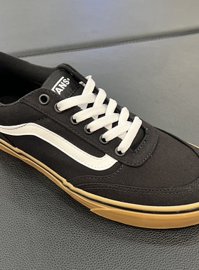 VANS范斯Brooklyn LS黑色生胶底男女款低帮休闲板鞋VN000D7QB9M