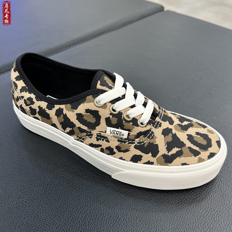 VANS新款豹纹帆布鞋板鞋低帮休闲