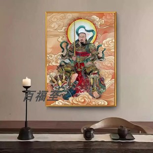 九天应元雷声普化天尊画像雷祖挂画雷神大帝装饰画堂口供奉神仙画