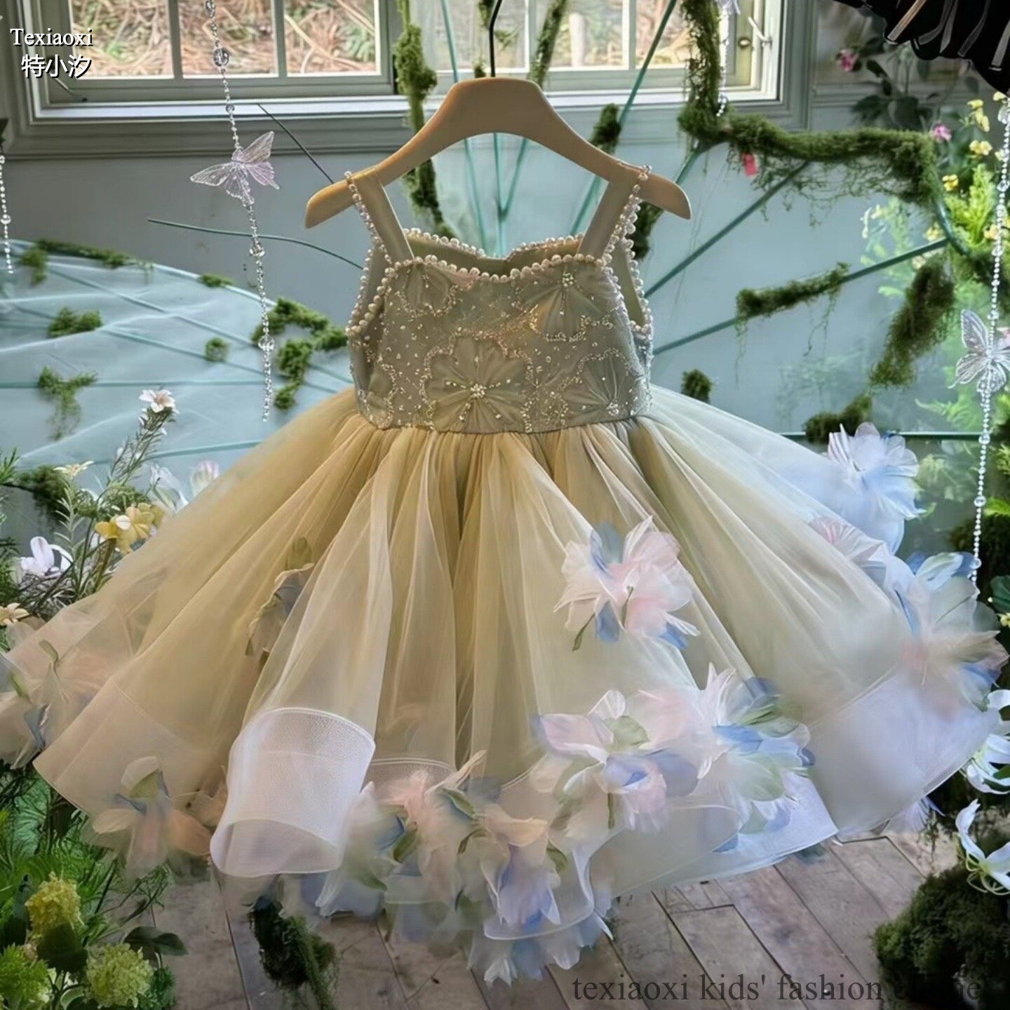 Txxkids特小汐女童洛丽塔公主裙花仙子裙子绿野仙踪大翅膀连衣裙