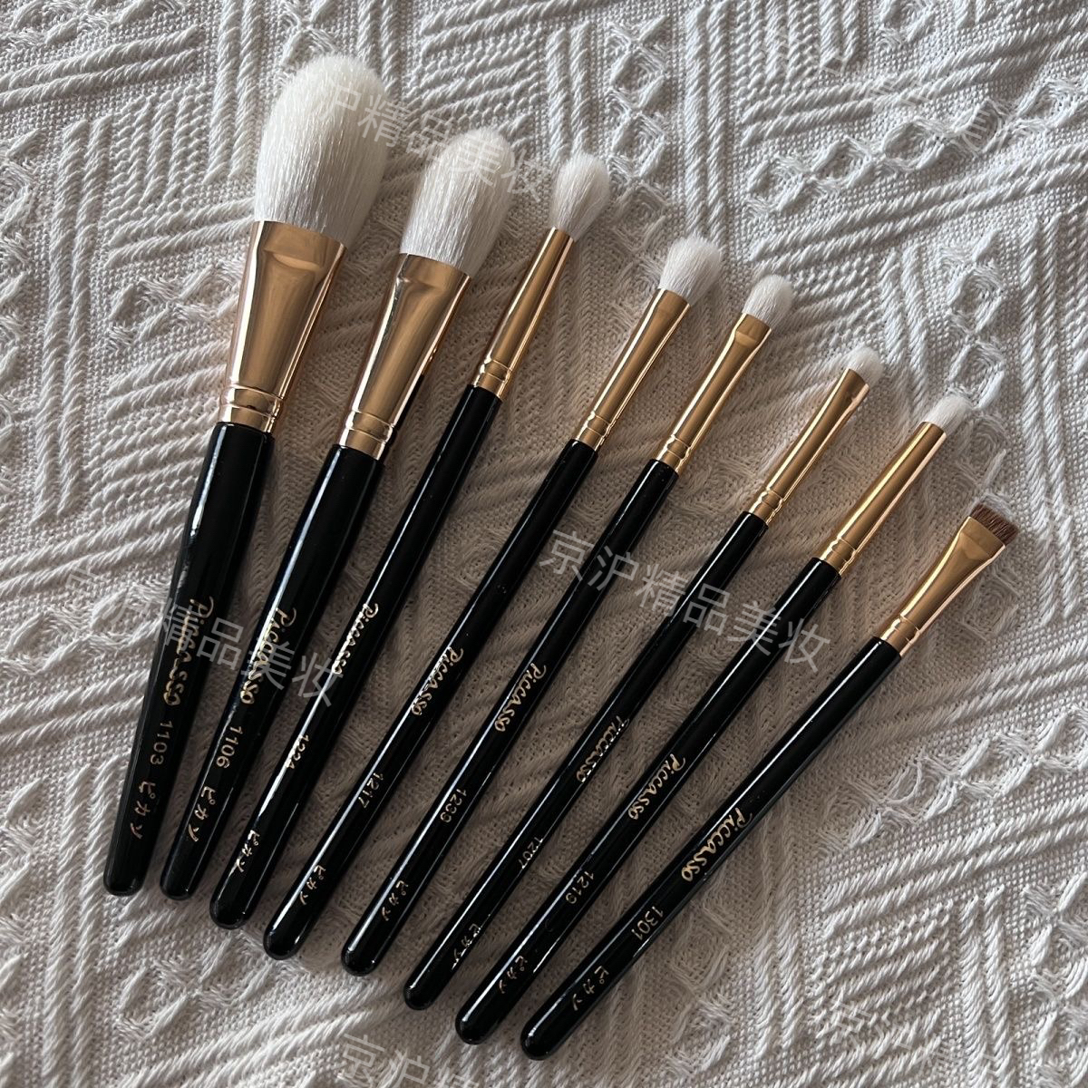 新款毕+锁8支动物毛化妆套刷散粉刷腮红刷眼影刷晕染刷斜角眉刷