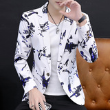 男士西服外贸男西装外套休闲小西装男礼服韩版印花单西X04-P75，男装西服，星座1217-2