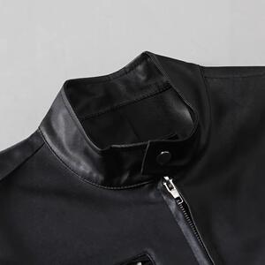2025新款休闲皮衣外套立领机车服夹克外套男装上衣PY21特P55图片