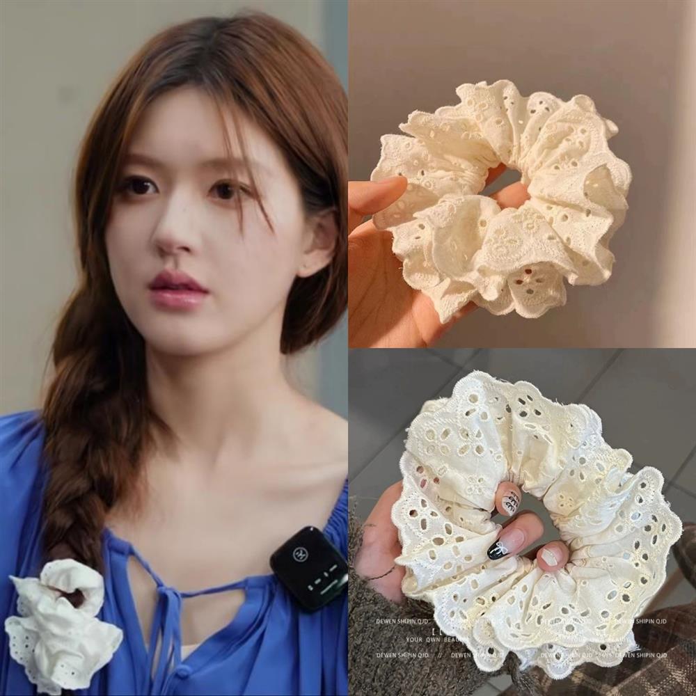 许我耀眼赵露思许妍同款蕾丝发圈女韩2025新款时尚同款百搭高级感