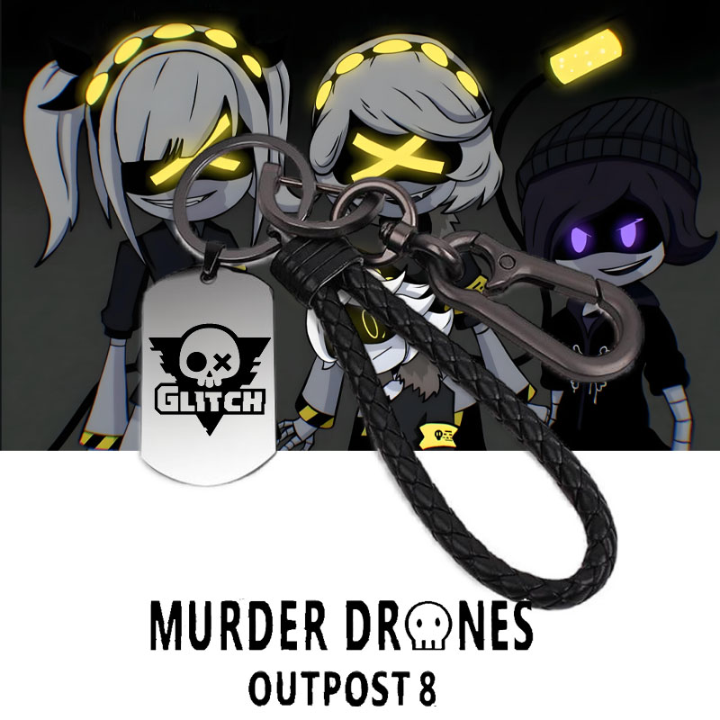 Murder Drones钥匙扣无机杀手uzi书包挂件动漫周边二次元钛钢项链