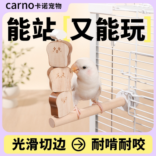 卡诺鹦鹉鸟玩具实木面包系列