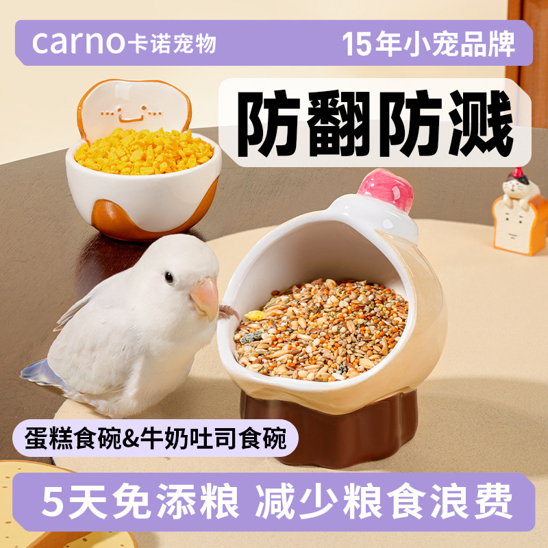 卡诺鹦鹉陶食盆喂食器图片