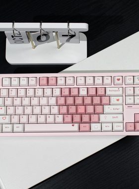 桃之夭夭磁轴机械键盘键帽大全套PBT热升华原厂/MOA高度适wooting
