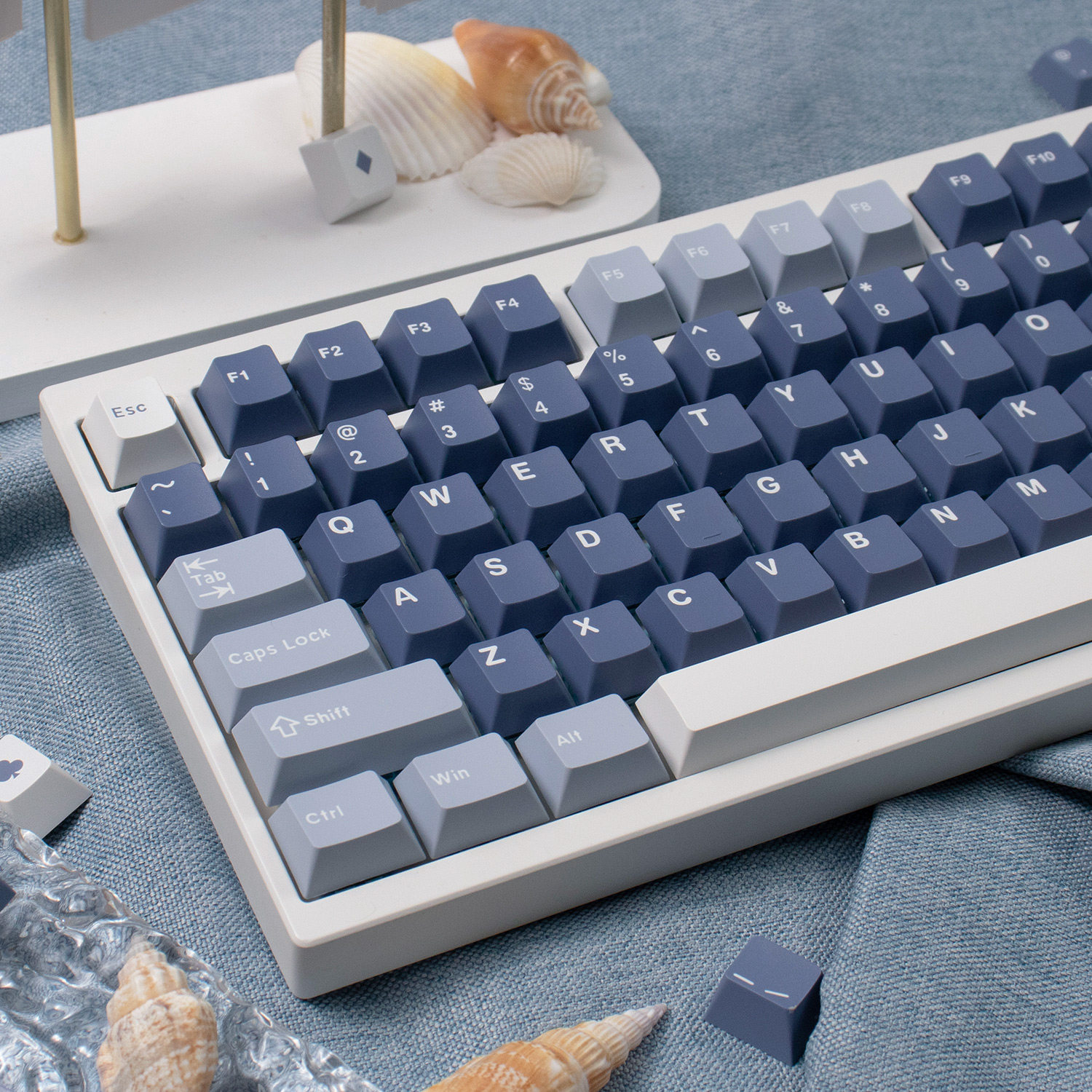 渔 键帽164键樱桃原厂高度二色成型大全套机械键盘帽64/75/87/104