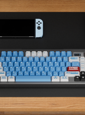 薄荷糖EVA莉莉丝机械键盘键帽蓝色大全套PBT热升华客制化原厂高度