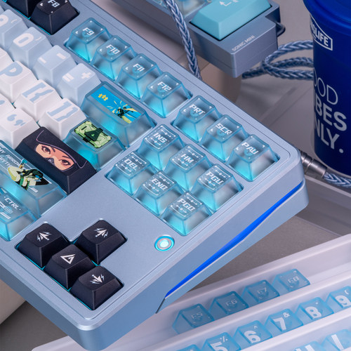 红/蓝三角洲主题键盘键帽PBT+PC