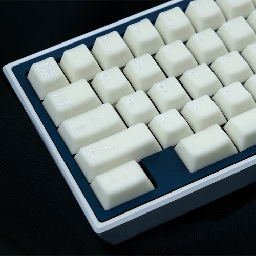 汉白/粉玉键帽PBT二色注塑原厂