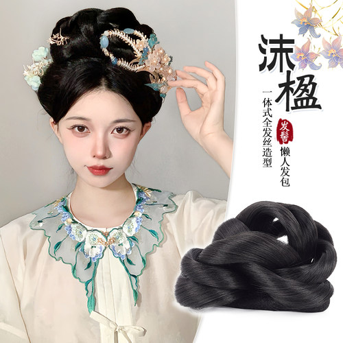 丝慕汉服假发明制唐风发包