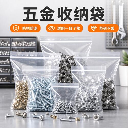 【五金收纳包装袋透明加厚】