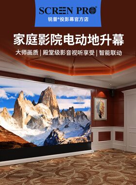 锐普家庭影院透声幕布电动地升