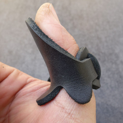 牛皮加厚3.5mm蒙古式射箭扳指