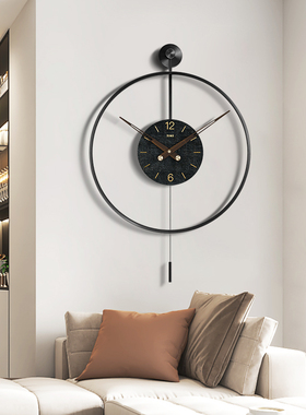 西班牙极简个性客厅钟表创意轻奢装饰挂钟2026新款艺术静音时钟