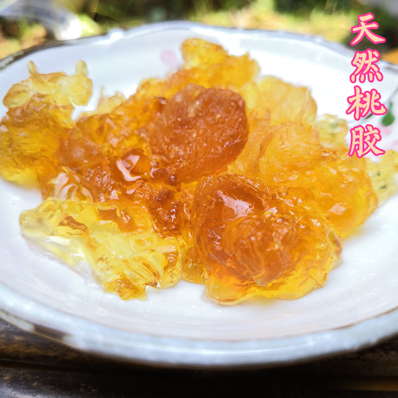 天然野生桃胶小颗粒农家250g