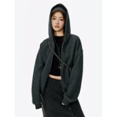 上衣 韩系初秋早秋巨好看休闲开衫 400G拉炼连帽卫衣外套薄款 女秋季