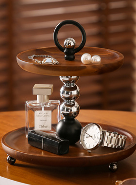 轻奢高级感桌面收纳盒家用香水首饰品化妆品整理杂物储物盒置物架