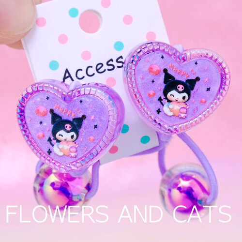 flowersandcats发绳女童头饰紫