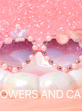 果冻熊太阳镜女童公主闪钻眼镜