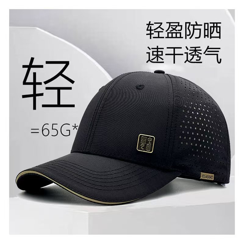 跑步运动遮阳防晒鸭舌帽帽子男士大头围棒球帽速干网眼夏季太阳帽图片