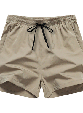 夏季四面弹短裤三分裤男女同款速干休闲运动冰丝短裤