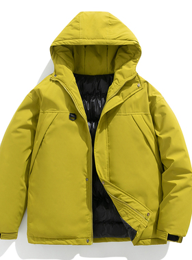 冬季新款男士保暖棉服外套高品质户外休闲连帽保暖棉衣