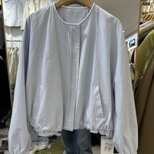 新款 简约风圆宽松拉链百搭休闲防晒夹克613H 2026春季 小艺欧货女装