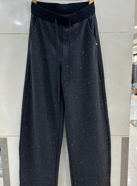 圣洁妃尔5178H 小艺欧货女装2025冬季抽绳极高腰百搭显瘦加绒长裤