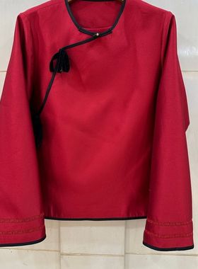 小艺欧货女装2026春季新款中式圆领斜襟蝴蝶结气质长袖衬衫26705H