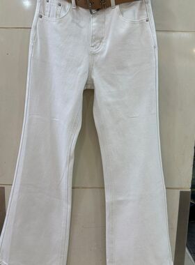 回车键37671H 小艺欧货女装2026春季高腰直筒修身显瘦微喇牛仔裤