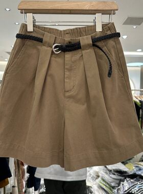 2026夏季新款高端女装时尚高腰双口袋纯色百搭减龄休闲短款8212H
