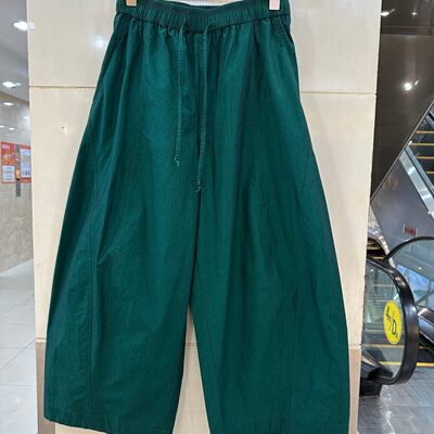 小艺欧货女装2026春夏款松紧腰抽绳通勤百搭宽松休闲九分裤9608H