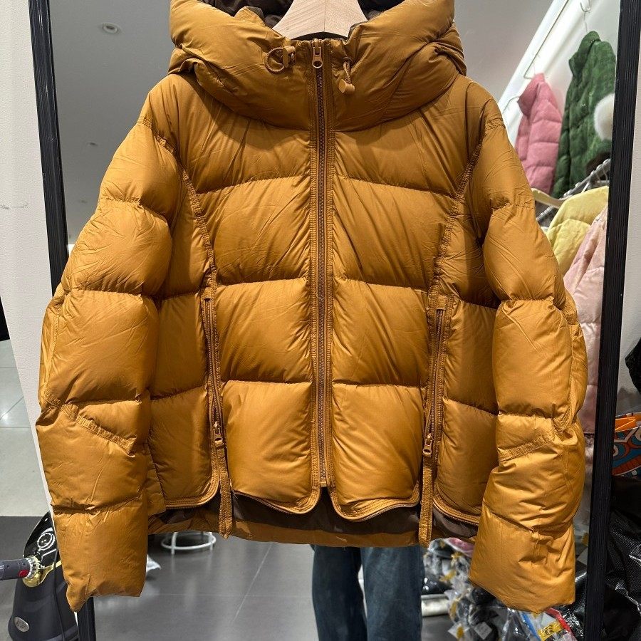 小艺欧货女装2025冬季宽松显瘦连帽羽绒服保暖白鸭绒短外套8533H