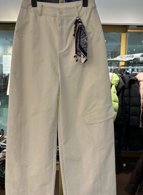 2026春季新款时尚工装风飘带阔腿裤女挺括有型显瘦百搭长裤93367H