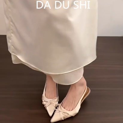 羊皮版~法式优雅蝴蝶结包鞋女仙女风小猫跟高跟鞋配裙子尖头凉鞋,女鞋,时装凉鞋,淘宝优惠券,粉丝福利购,淘宝优惠卷