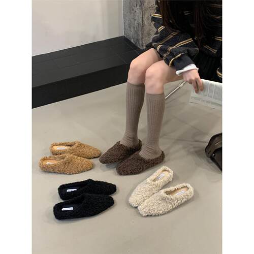 SHOE-REN韩式毛毛鞋女