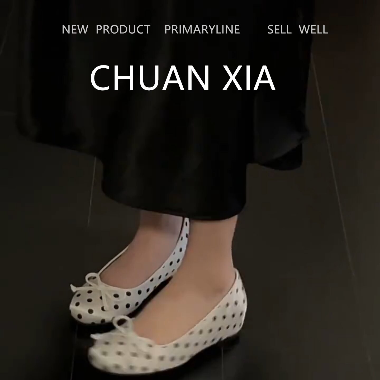 羊皮版~甜美波点圆头包鞋