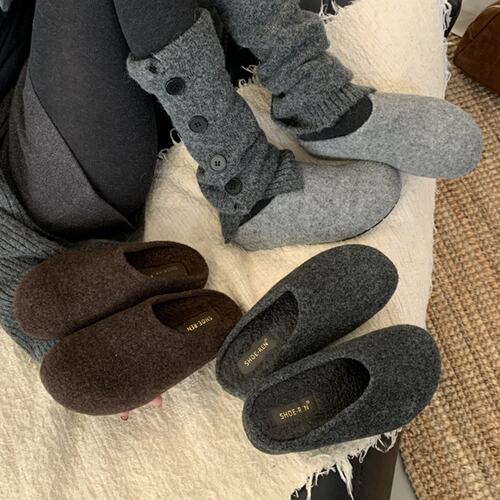 SHOE-REN内增高毛毛鞋外