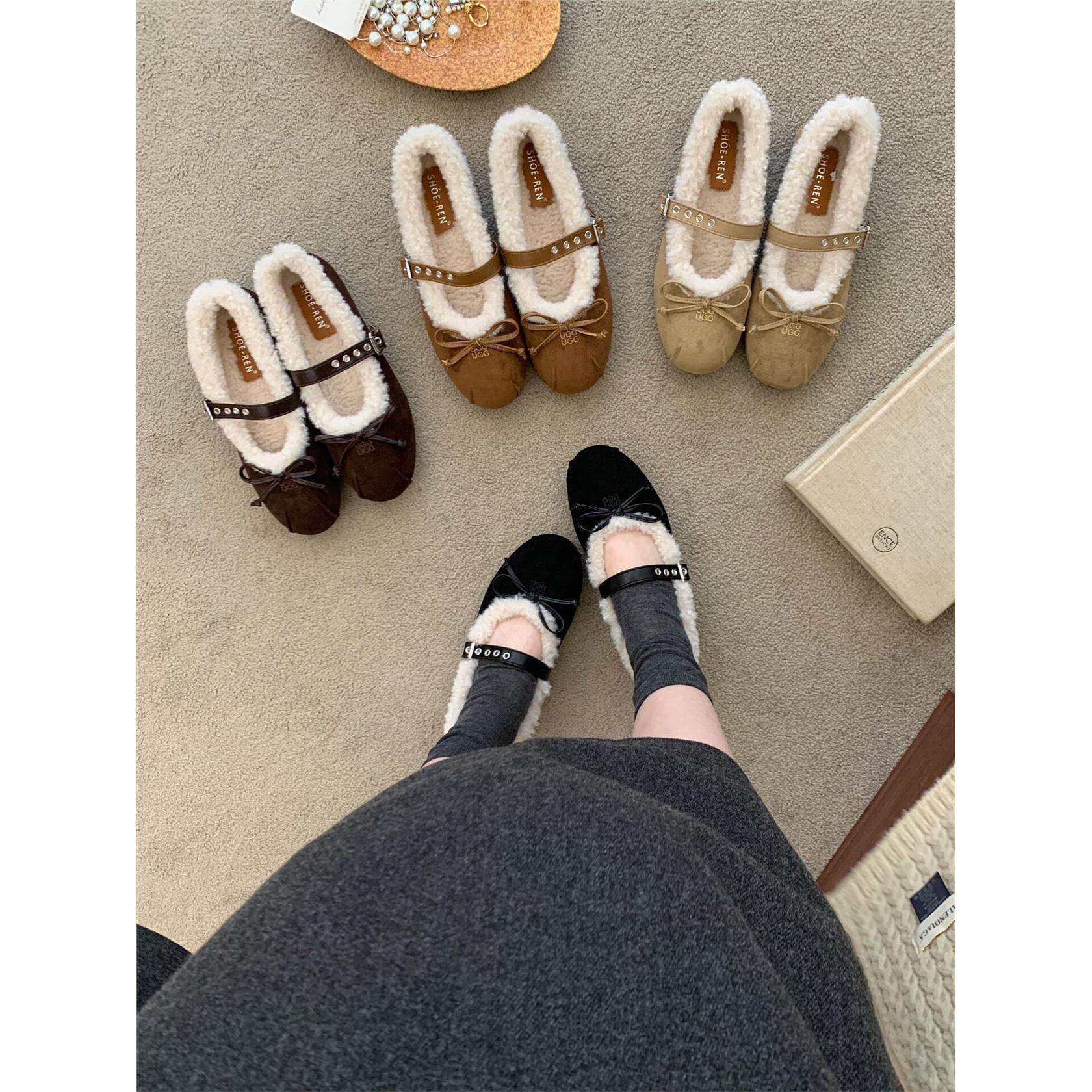 SHOE-REN韩版方头乐福鞋