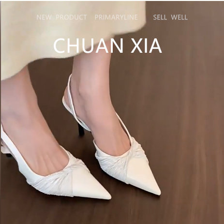 羊皮版！法式气质尖头高跟鞋女配裙子细跟单鞋通勤真皮包头凉鞋,女鞋,浅口单鞋,淘宝优惠券,粉丝福利购,淘宝优惠卷