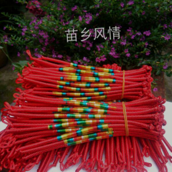 凤凰古城 民族风红绳子纯手工编织彩色手绳男女情侣手链，手圈