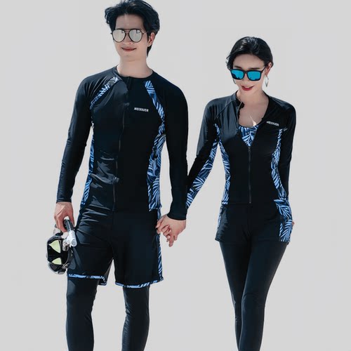 海边度假温泉冲浪情侣防晒潜水服