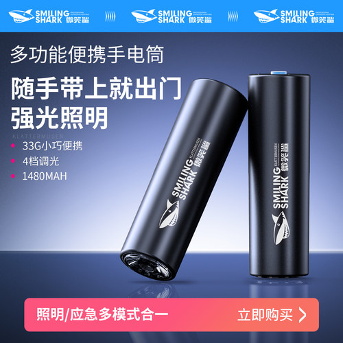 户外强光手电充电便携迷你