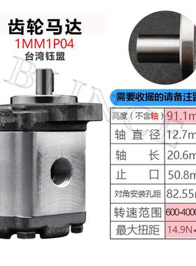 新款液压马达高速旋转齿轮马达小体积1/2MM1P06/04/11/16/18现货